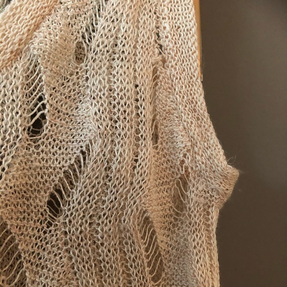 Cream and copper crochet tank top - Picture 3 of 5